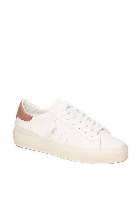 White/pink calf sonica sneaker D.A.T.E. | SONICA DCALF-WHT/PNK